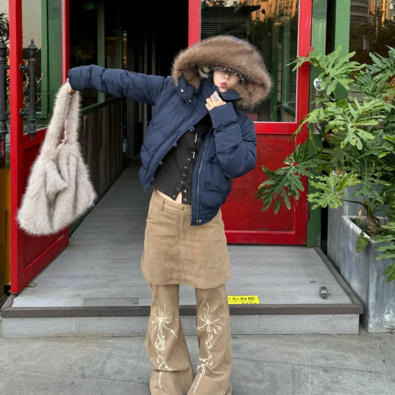 菲奥娜藏青色短款小个子棉服女2025冬季新款高级显瘦棉衣加厚外套,淘宝优惠券,粉丝福利购,淘宝优惠卷