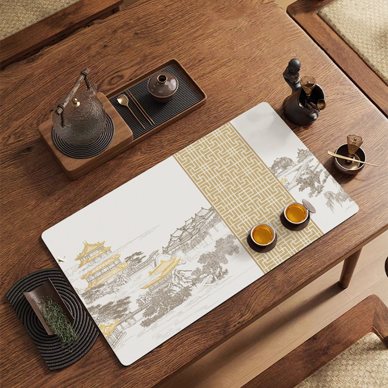 中式餐垫高级感学生免洗防水防油皮革隔热垫中国风防烫餐桌垫碗垫,淘宝优惠券,粉丝福利购,淘宝优惠卷