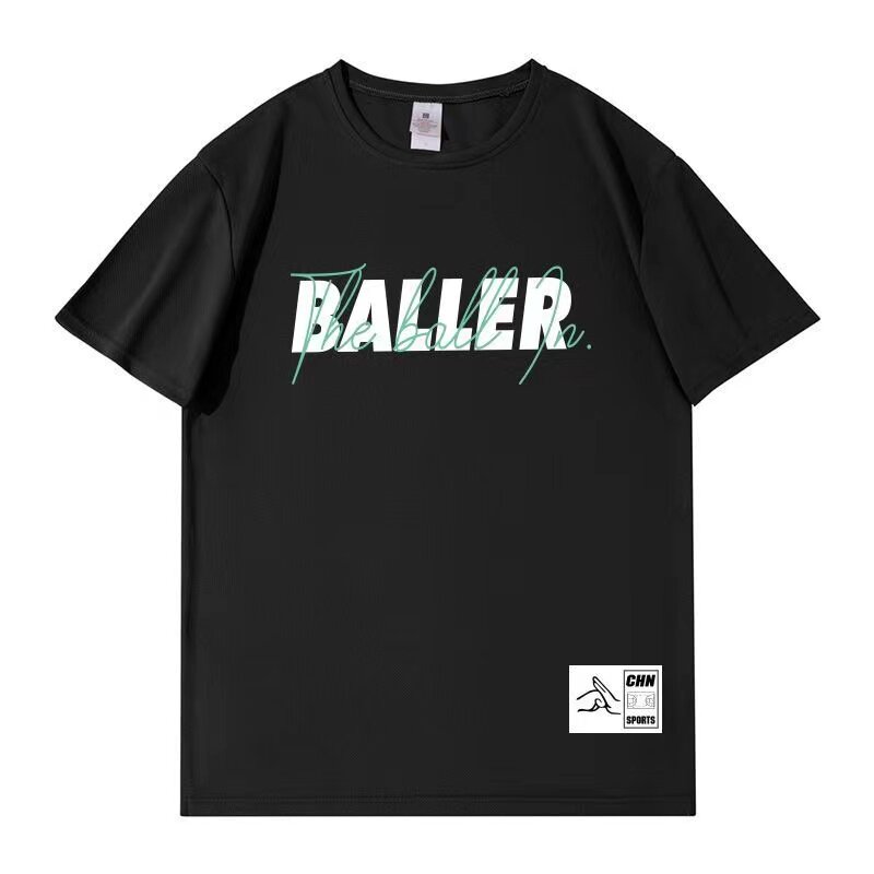 美式篮球短袖t恤速干BALLER训练服运动投篮健身服心形透气半袖T恤
