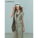 Lulusmiracle Old Time Summer Fashion Versatile Pants Casual Pants Workwear Functional Style Stand Collar Suit