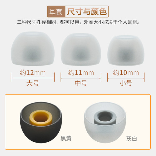 品吉高耳塞套适用华为FreeBuds蓝牙耳机套Lite悦享版荣耀FlyPods Lite青春版耳帽CM-H1C硅胶套AM-H1C胶塞配件 - 图2