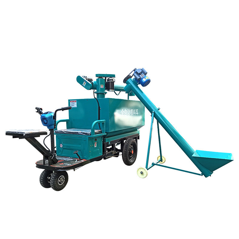 自动喂料车电动三轮车料塔上料车提料机猪场喂料车养殖场饲养设备 - 图1