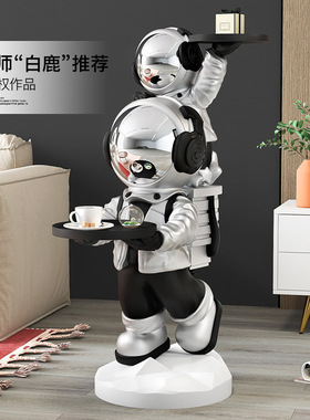 宇航员大型落地摆件家居饰品客厅电视柜旁托盘太空人乔迁新居礼品