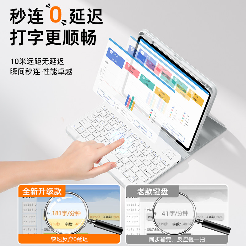 第七卫适用ipad键盘保护套一体ipad保护壳平板air8/7/6妙控键盘8/9/10十代苹果pro11寸2025磁吸拆分带笔槽