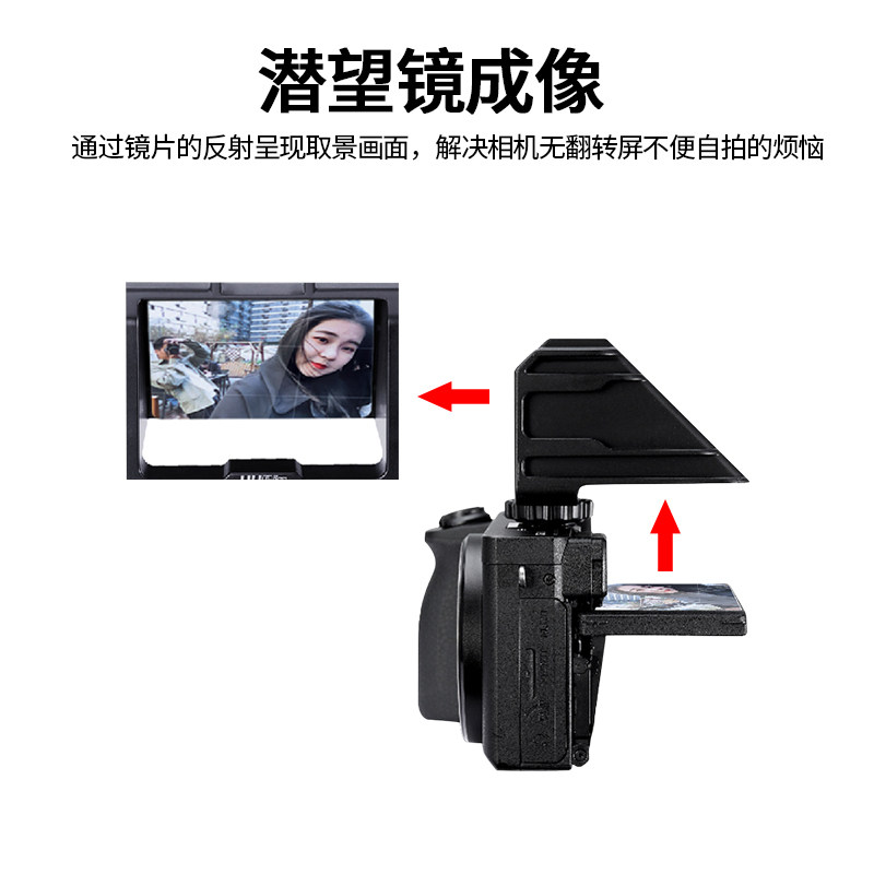 uurig相机翻转镜索尼微单A6500 A6000自拍翻转屏A7M3 a7r4反光镜富士xt30佳能单反尼康松下vlog热靴拓展配件_虎窝淘
