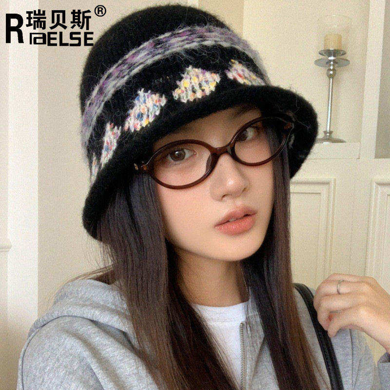 针织渔夫帽大头围帽子女士冬费尔岛风提花毛线帽加厚保暖防寒盆帽,淘宝优惠券,粉丝福利购,淘宝优惠卷