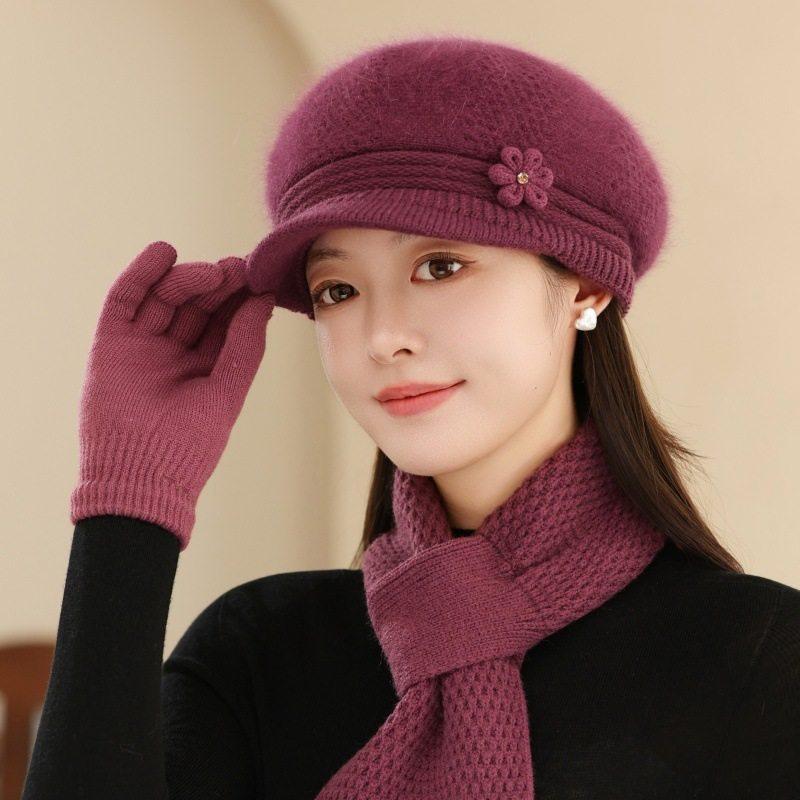 女士中老年人奶奶保暖加绒加厚中老年妈妈防寒毛线帽冬天针织帽子,淘宝优惠券,粉丝福利购,淘宝优惠卷