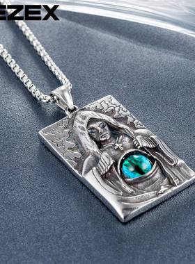 极速-P0214-NK01 Personality Retro WizGard Ghost Eyeball Men