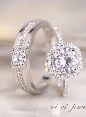 极速结婚戒指仿真一对仪式感x婚礼婚庆道具假戒指对戒男女钻石婚