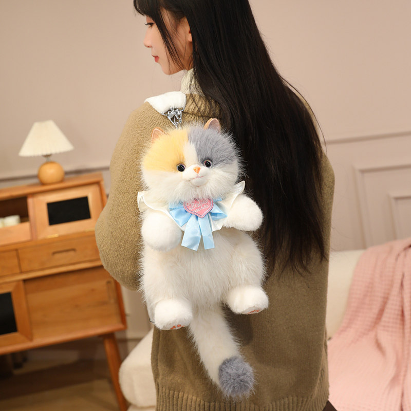 仿真布偶猫双肩包小猫咪背包玩偶公仔毛绒玩具儿童女朋友生日礼物,淘宝优惠券,粉丝福利购,淘宝优惠卷