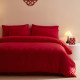 100S long velvet cotton wedding four-piece set of red bamboo flowers