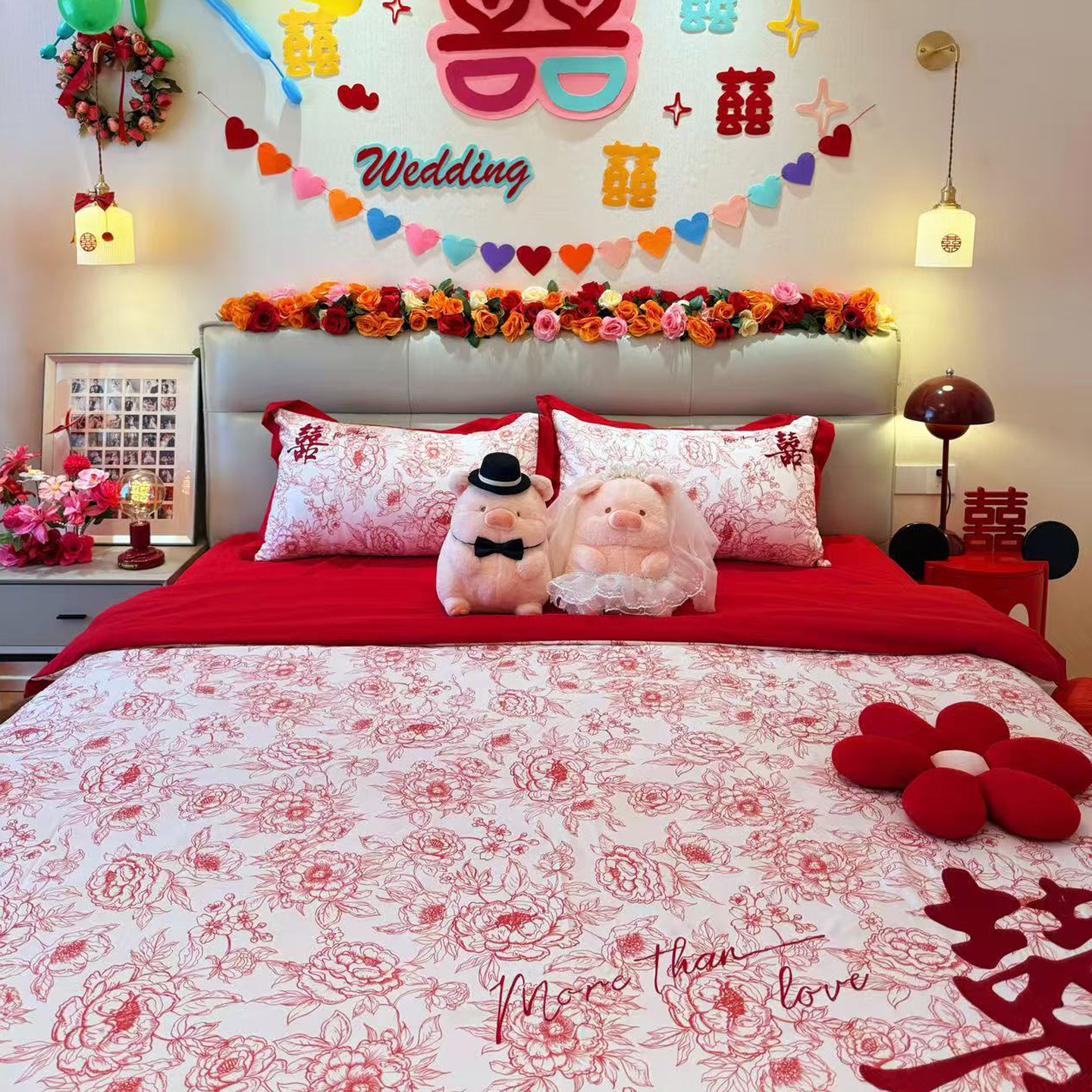 A类高档结婚四件套被套罩红色婚陪嫁床单喜被新婚庆床上用品床笠4,淘宝优惠券,粉丝福利购,淘宝优惠卷