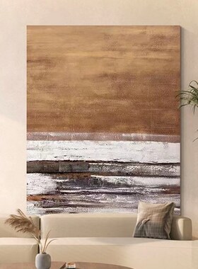 速发手绘油画侘寂赤贫风抽象装饰画玄关餐厅简约肌理挂画客厅落地