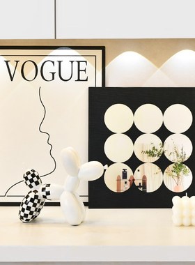 速发酒餐高档玄关装饰画 画摆件客厅电视柜奢边轻柜高级感软装小