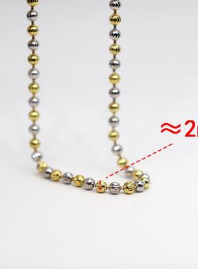 925纯银南瓜珠项链女可抽拉