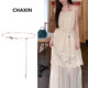 New Chinese style woven belt women's decoration with dress thin rope waist chain accessories high-end versatile small belt