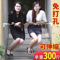 Rio Tinto Clothesline Telescopic Rod Free of perforated Window Curtain Rod Wardrobe Telescopic Rod Bath Curtain Rod bedroom Makeup Room Bathroom