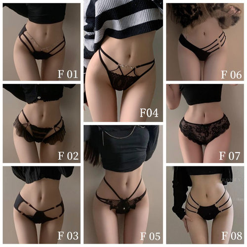 4条装高颜值性感火辣纯欲黑色系列三角裤女女生内裤低腰透气无痕 - 图3