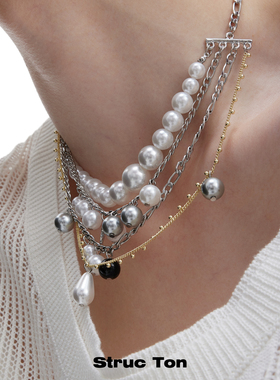 StrucTon珍珠高级感锁骨链