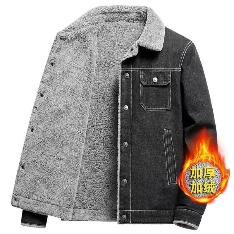 男士牛仔外套秋冬季加绒加厚宽松休闲夹克干活耐磨保暖工作服上衣,淘宝优惠券,粉丝福利购,淘宝优惠卷