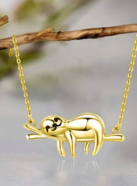 Japanese And Korean Cute Sloth Necklace Niche Design Sweet