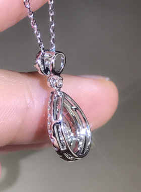 Korean Full Diamond Drop Necklace Female Birthday Gift