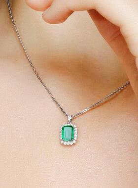 Luxury Rectangular Necklace Pendant Women's Anniversary