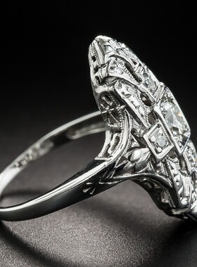 New Hollow Ring Silver Diamond Jewelry