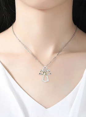 Korean Style Versatile Angel Necklace Love Angel Wings