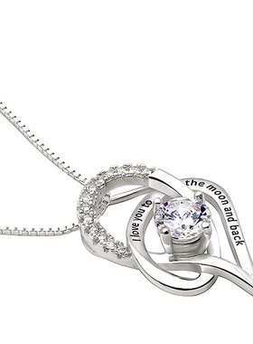 Geometric Lines Lettering Necklace Pendant Sweet Wind