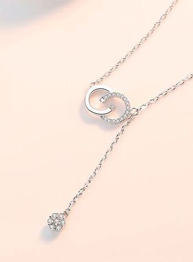 Necklace Simple Temperament Double C Necklace Female Net