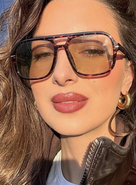 日系moleubak双梁方形米钉太阳镜新款墨镜简约时尚欧美太阳眼镜