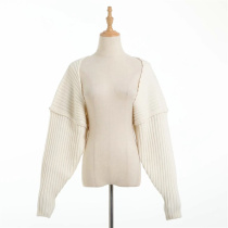 Womens autumn and winter knitted shirt loose bat sleeve kni