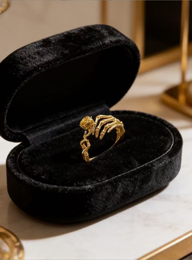 新款玫瑰花手指戒指复古