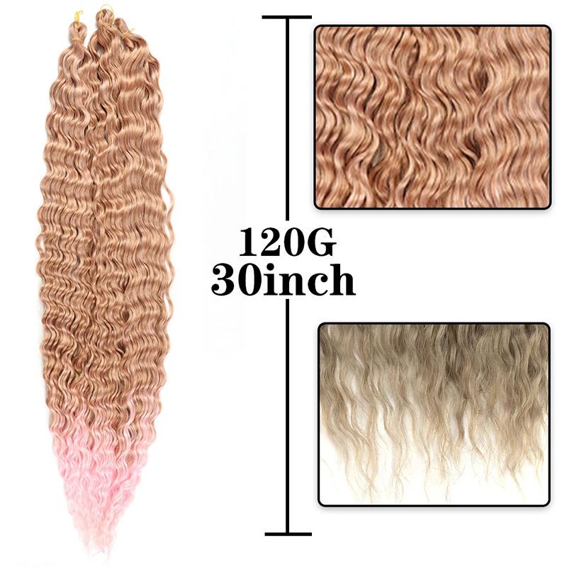 30in Loose Deep Wave Twist Crochet Braiding Hair Extensions-图0