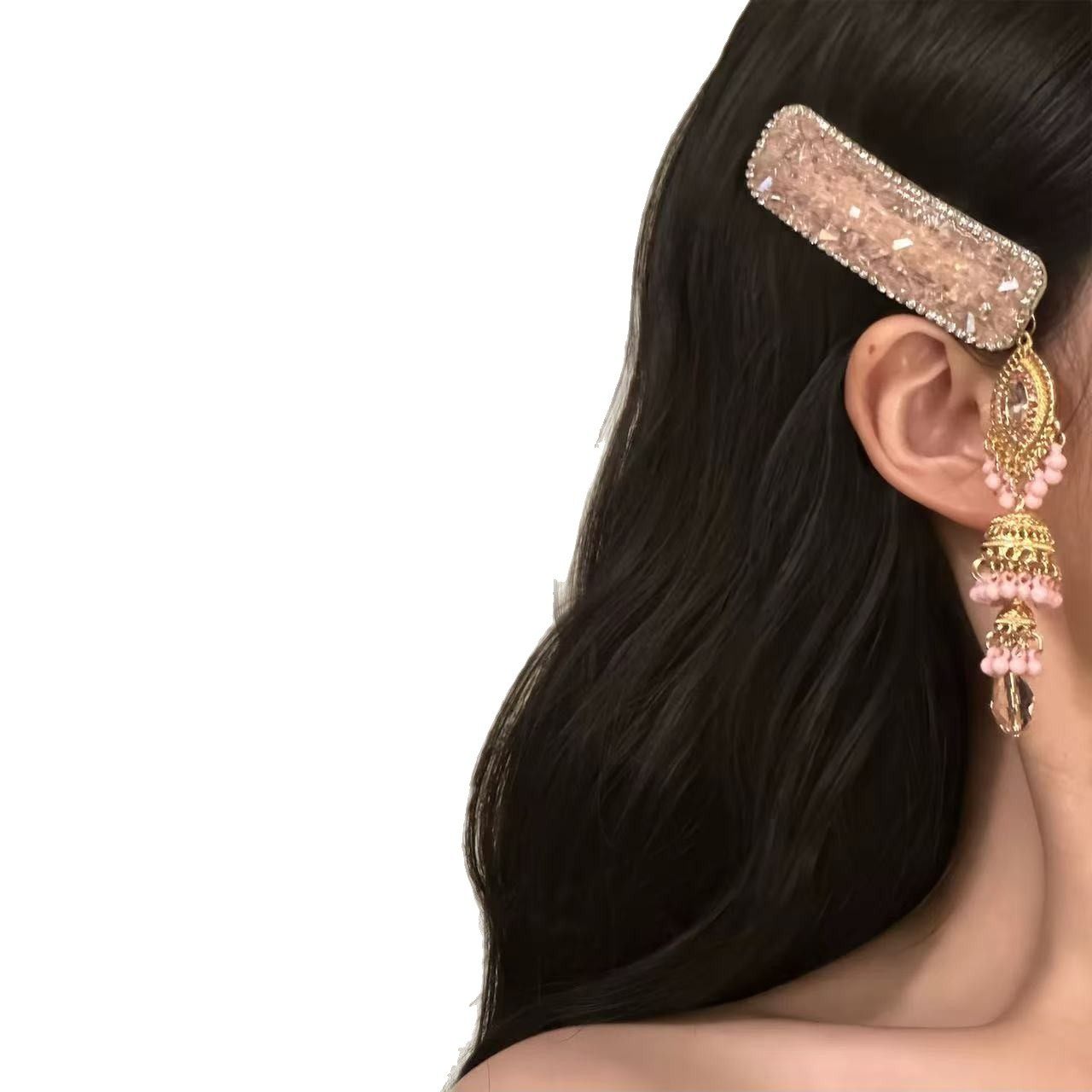 超仙紫色满钻铃铛流苏发夹重工发卡刘海夹子头饰新中式民族风发饰,淘宝优惠券,粉丝福利购,淘宝优惠卷