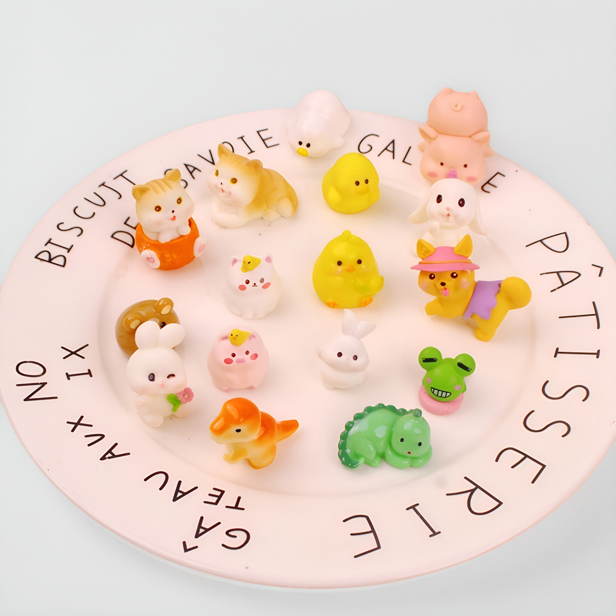 迷你小盲袋礼物仿真动物玩具可爱兔子玩偶微缩猫咪小摆件模型盲盒 - 图3