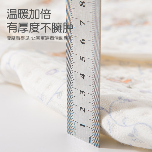 新生婴儿连体衣秋季纯棉0到3个月宝宝衣服秋冬保暖哈衣初生59码男 - 图1