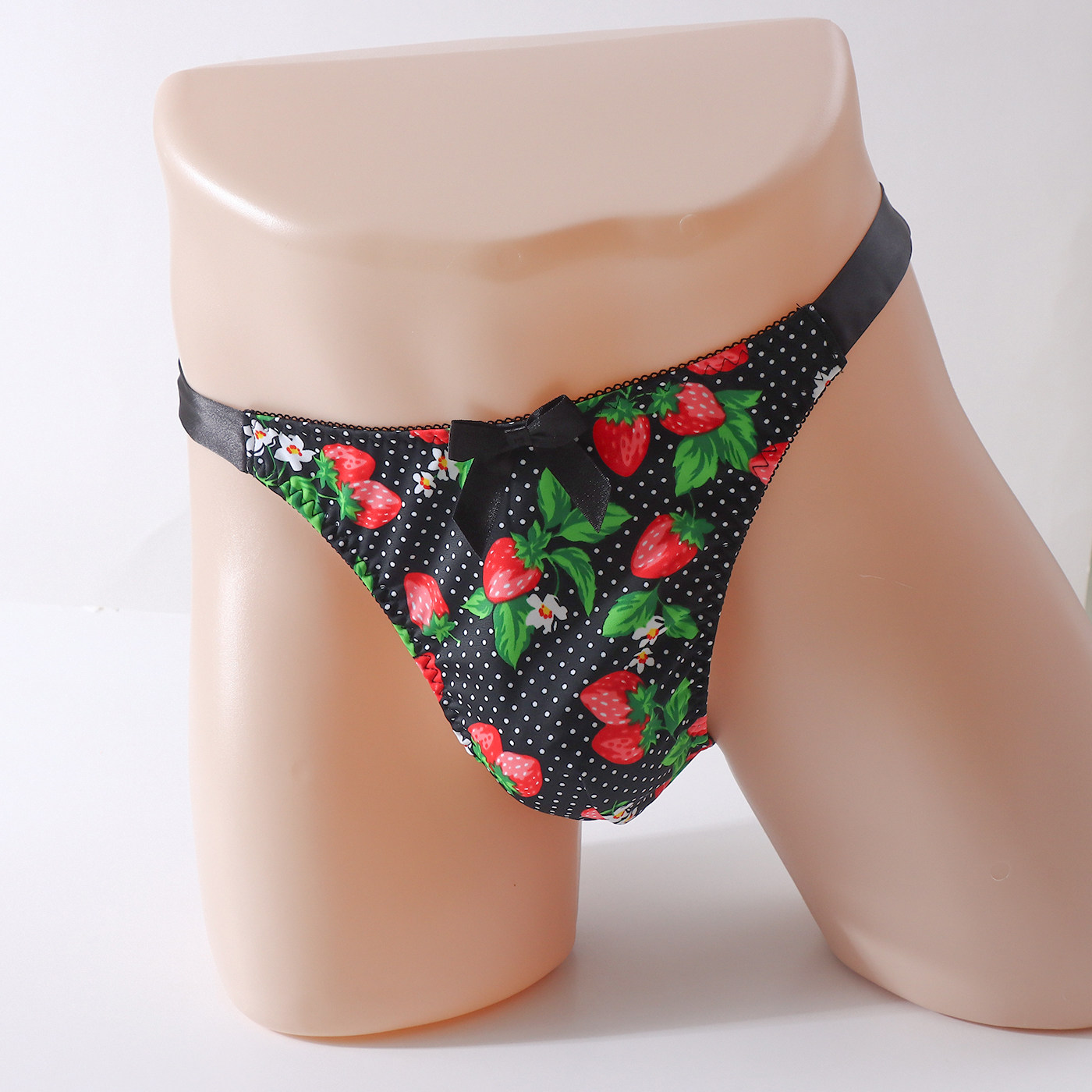 性感男士蕾丝草莓印花低腰T裤三角裤,淘宝优惠券,粉丝福利购,淘宝优惠卷