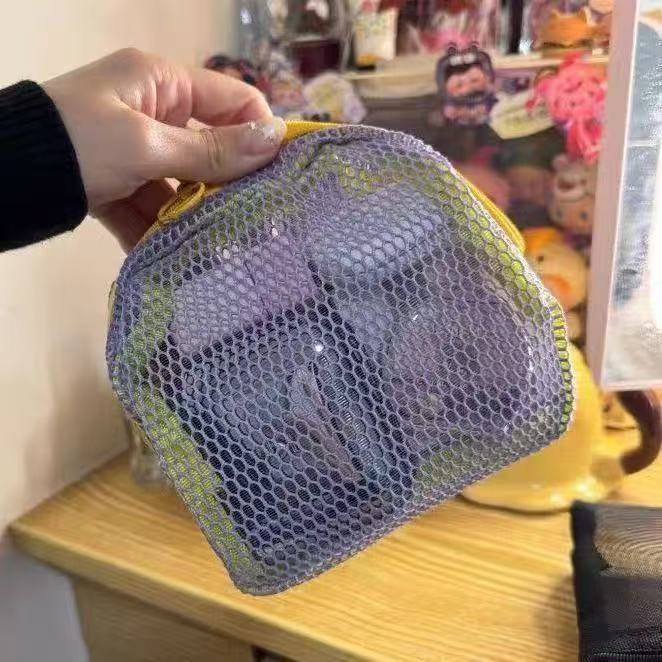 旅行旅游户外透明杂物收纳彩色豆腐包超轻网格包多功能耐用大容量 - 图1