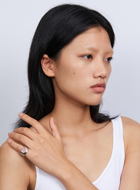 HUMIDCAVE纯银甜辣爱心戒指