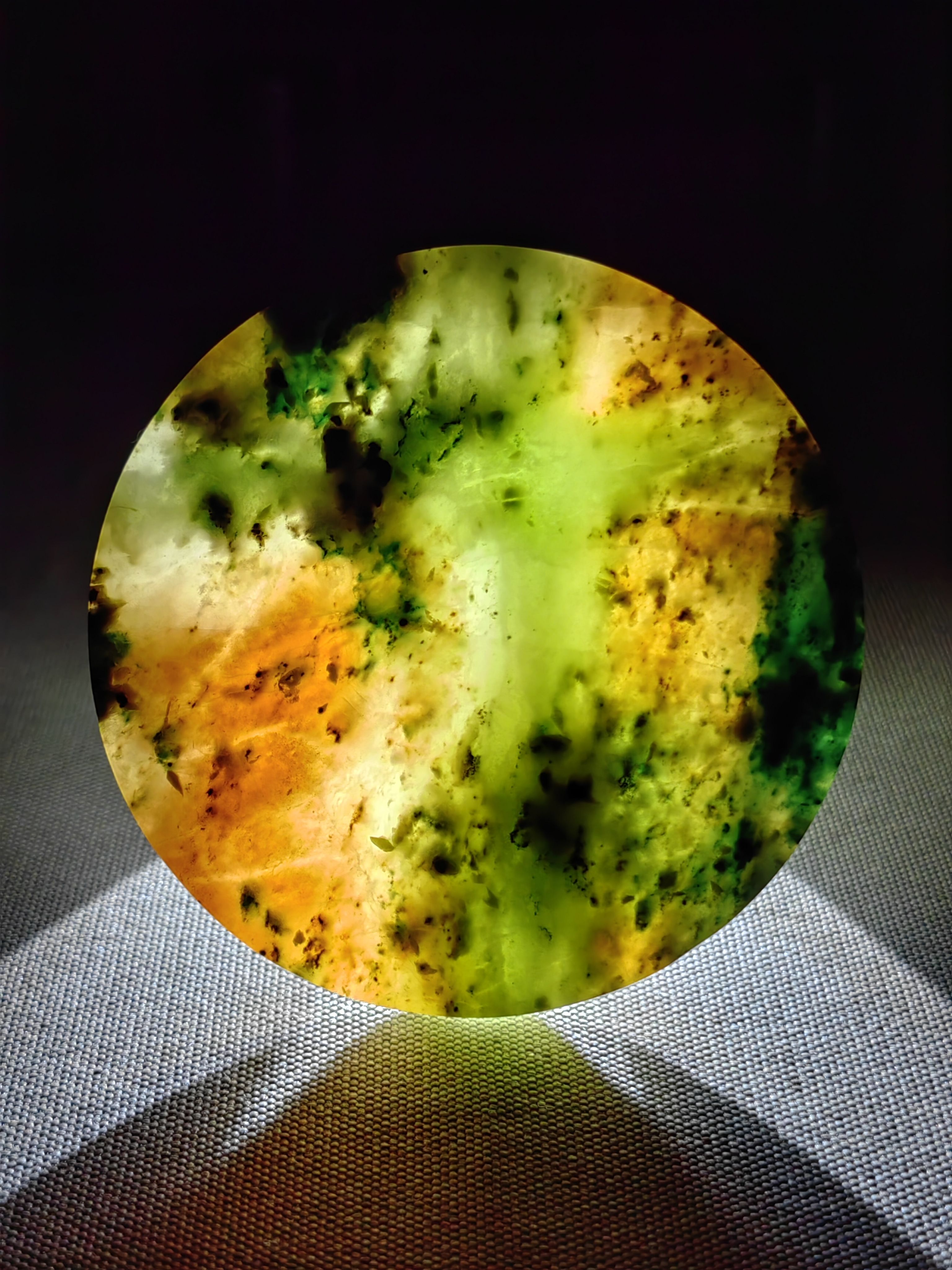 独玉收藏级冰底老水洞糖蓝绿十字平安无事牌,冰冰润润,三色为宝 - 图1