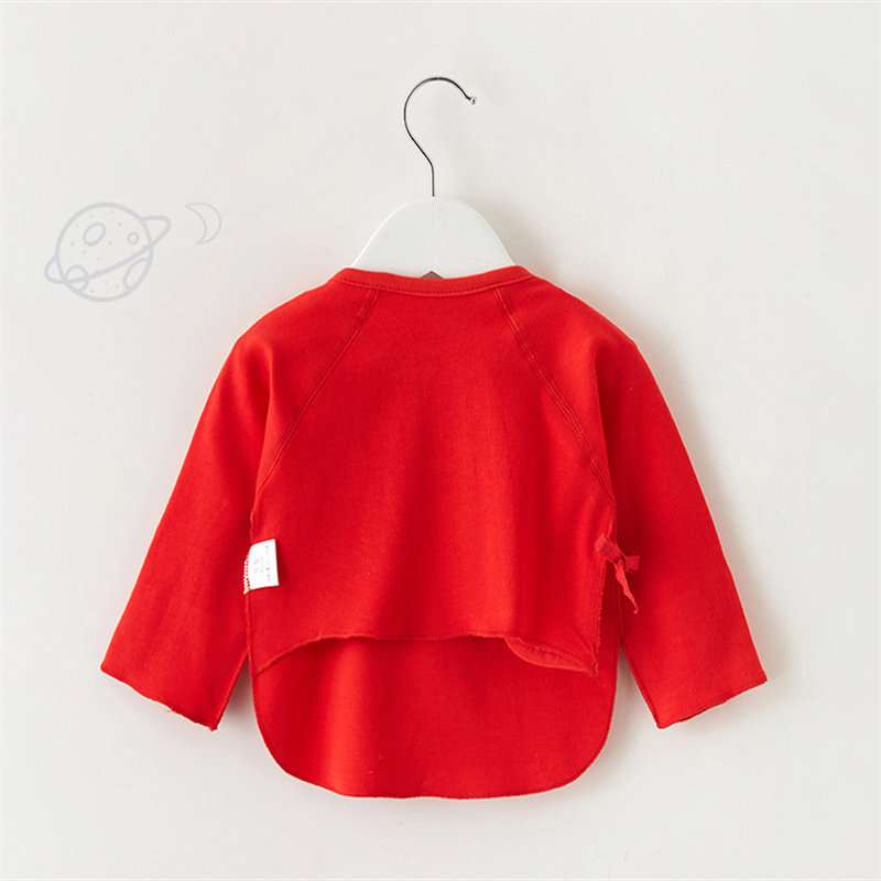 虎年大红色喜庆新生半背服纯棉内衣 瑷瑈母婴连身衣/爬服/哈衣