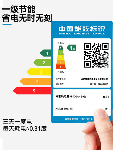 荣事达冰柜家用小型冷冻保鲜小冰柜一级小冷柜冷藏微霜卧式小冰箱