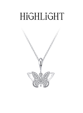 HLM 高光时刻 蝶影舞系列 双层蝴蝶项链