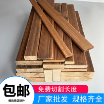 Carbonated Wood Outdoor Plank Wood Board Embalming Wood Wood Bar Wood Square Patio Solid Wood Grape Rack Outdoor grid Bar