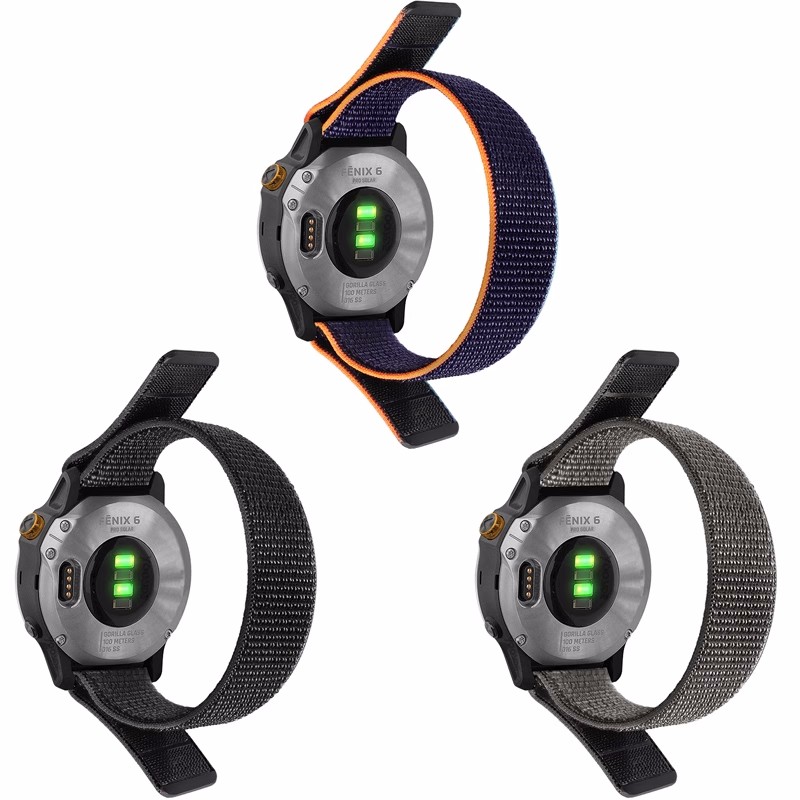 Garmin佳明fenix6x7x/6pro6s7s快拆手表带5X plus飞耐时3HRForerunner935/945编织透气尼龙替换腕带本能MK2i - 图0