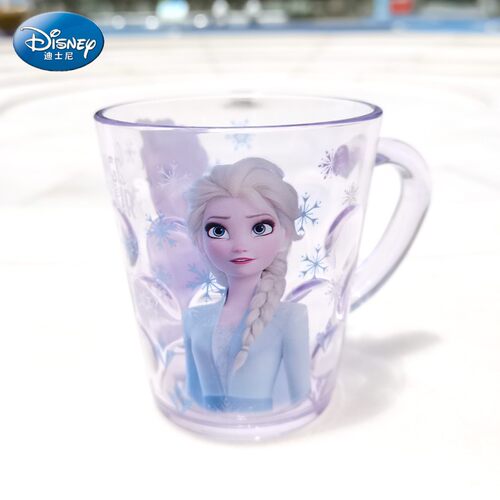 冰雪奇缘艾莎公主儿童水杯小学生水晶杯刷牙杯宝宝漱口牛奶杯 - 图2