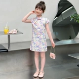 Летняя тонкая юбка, детское платье большого размера, наряд маленькой принцессы, в цветочек