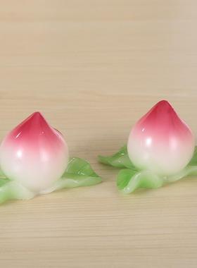 严选出优品树脂蟠桃摆件客厅桃子装饰品中式福寿绵长寿桃工艺礼品